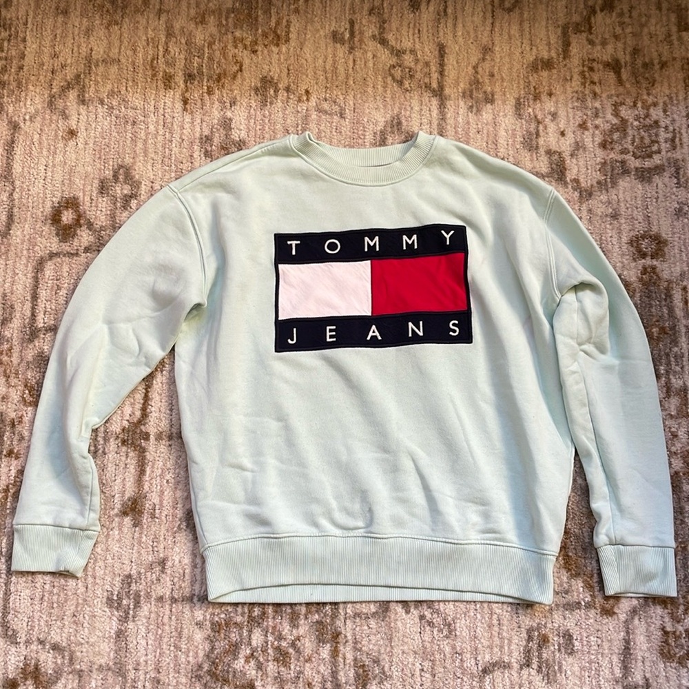 Tommy (Hilfiger) Jeans light green crewneck